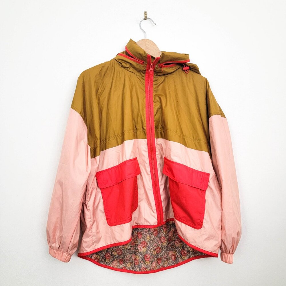 The Great. Eddie Bauer Colorblock Hooded Lightweight Jacket Small - Picture 2 of 8